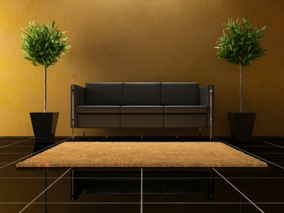 Interior design - black Sofa