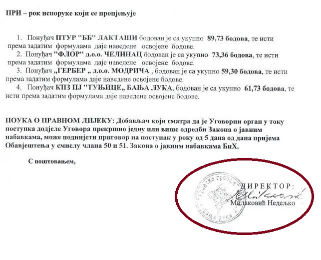 potpis N Milakovic